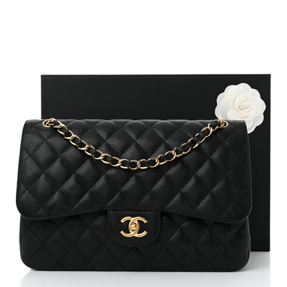 Chanel Caviar Quilted Jumbo Double Flap Black 12 of 12