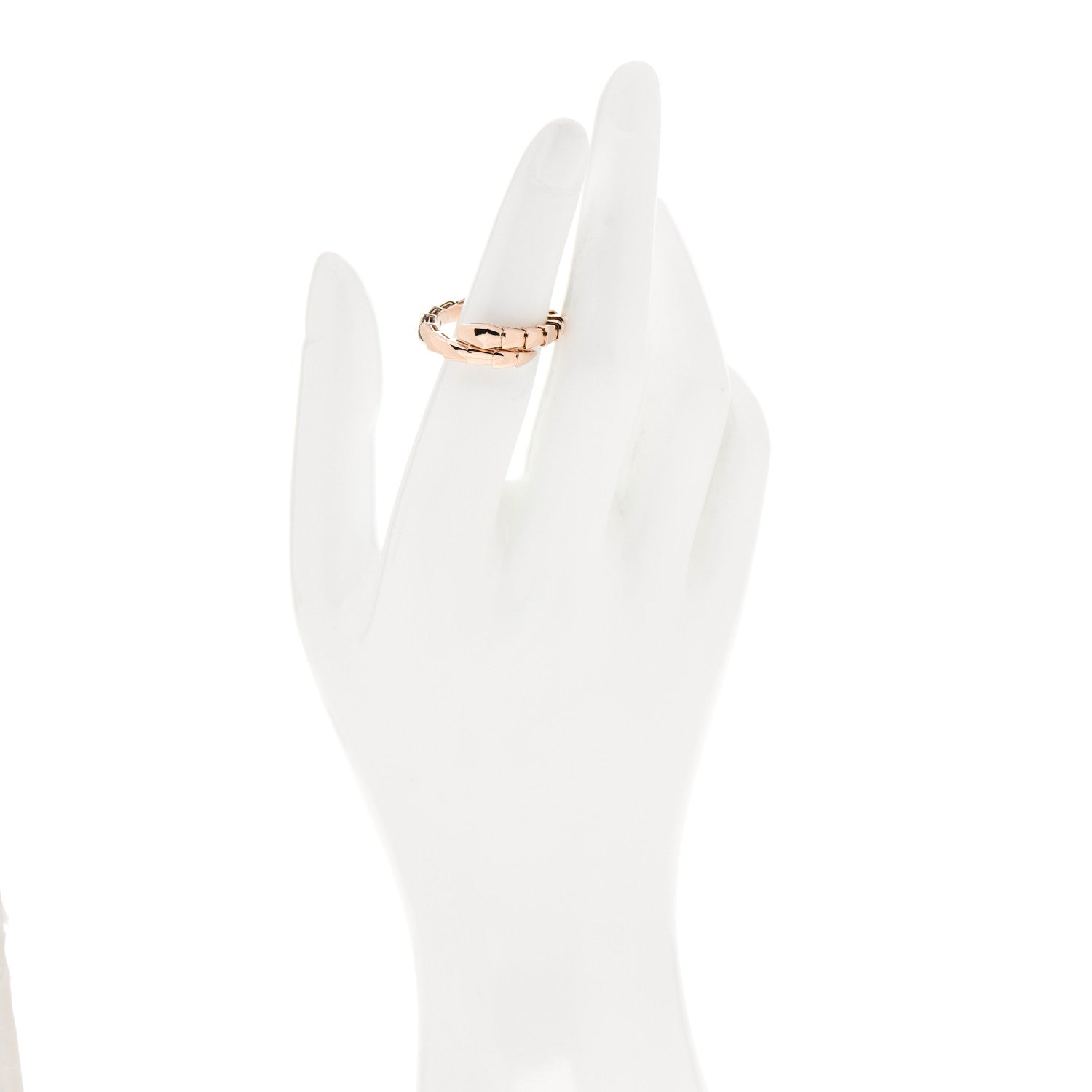 Bulgari 18K Rose Gold Serpenti Viper Ring XL 2 of 5