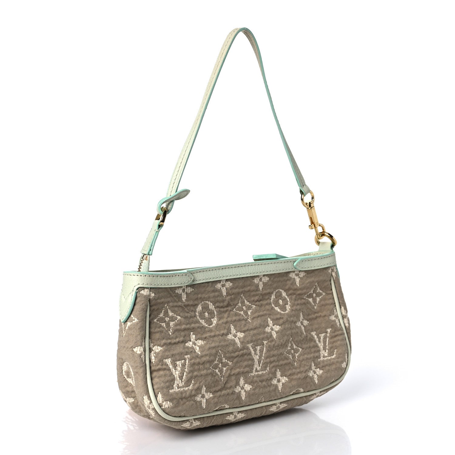 Louis Vuitton Monogram Sabbia Pochette Accessories Vert 3 of 8