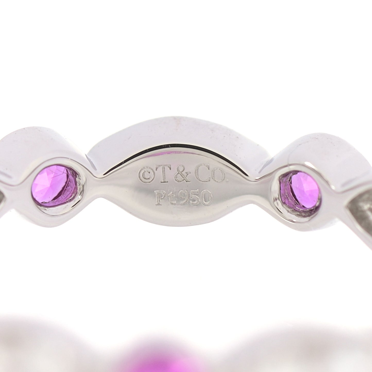 Platinum Diamond Pink Sapphire Jazz Swing Ring 48 4.5