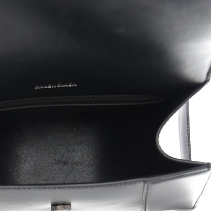 Balenciaga Shiny Box Calfskin Monochrome Small Hourglass Top Handle Bag Black 4 of 7