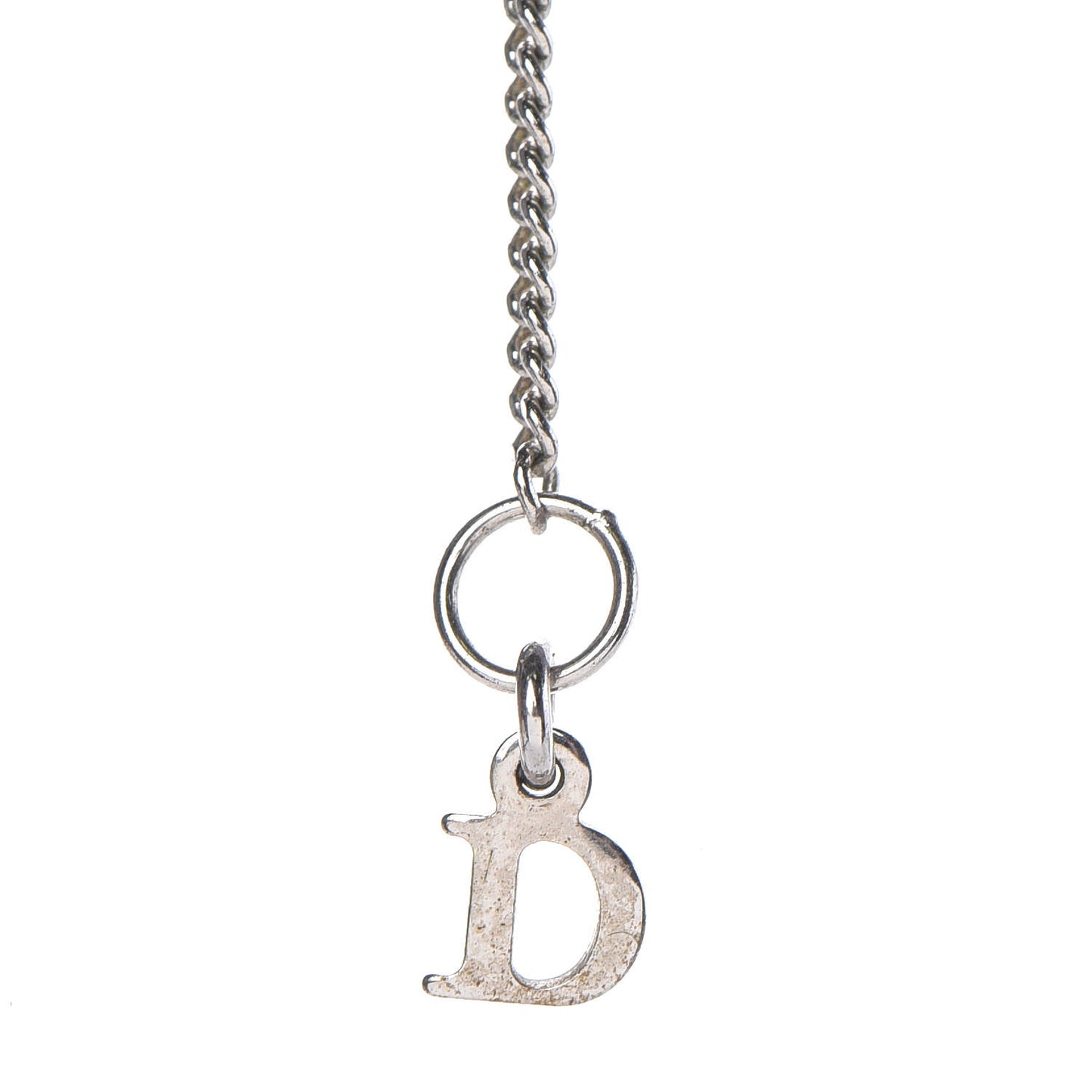 Crystal Mother of Pearl Heart Necklace Silver