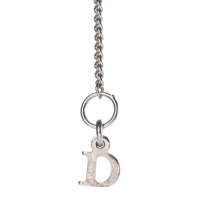 Christian Dior Crystal Mother of Pearl Heart Necklace Silver 5 of 6
