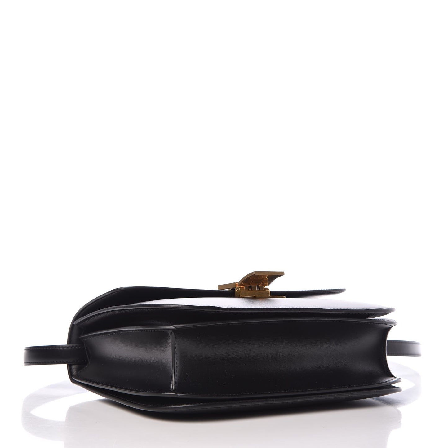 Box Calfskin Medium Classic Box Flap Bag Black