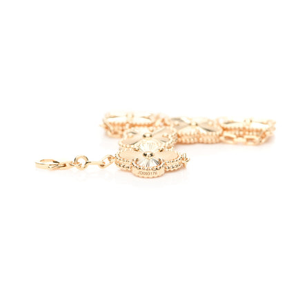 Van Cleef & Arpels 18K Yellow Gold 5 Motifs Guilloche Vintage Alhambra Bracelet 4 of 6