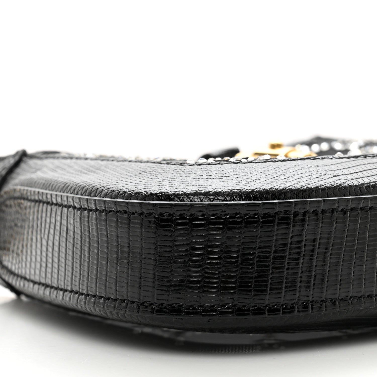Gucci Lizard Mesh GG Crystals Mini Jackie 1961 Black 8 of 9