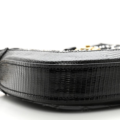 Gucci Lizard Mesh GG Crystals Mini Jackie 1961 Black 8 of 9