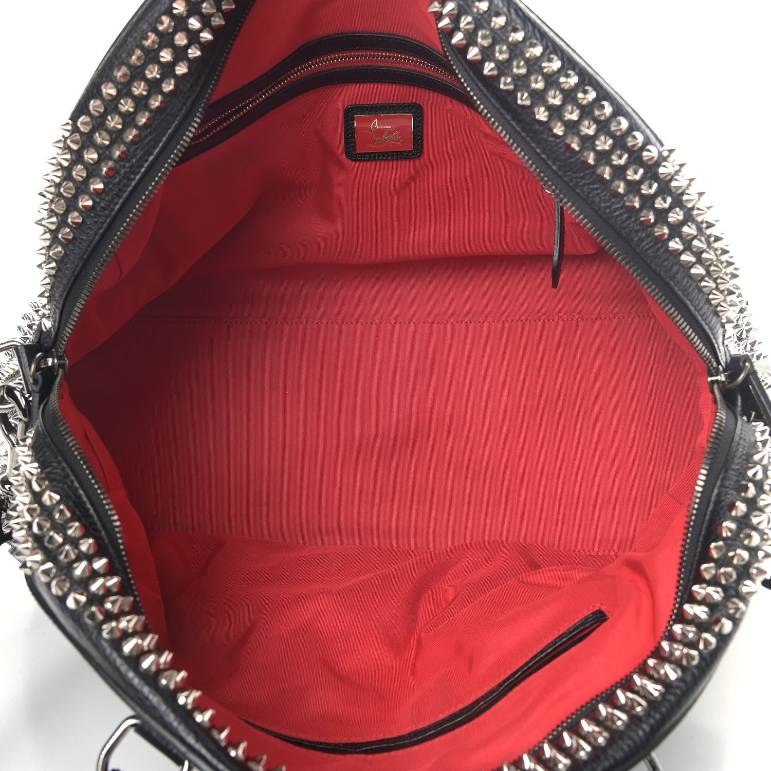 Christian Louboutin Calfskin Panettone Spiked Large Ranch Black 5 of 12