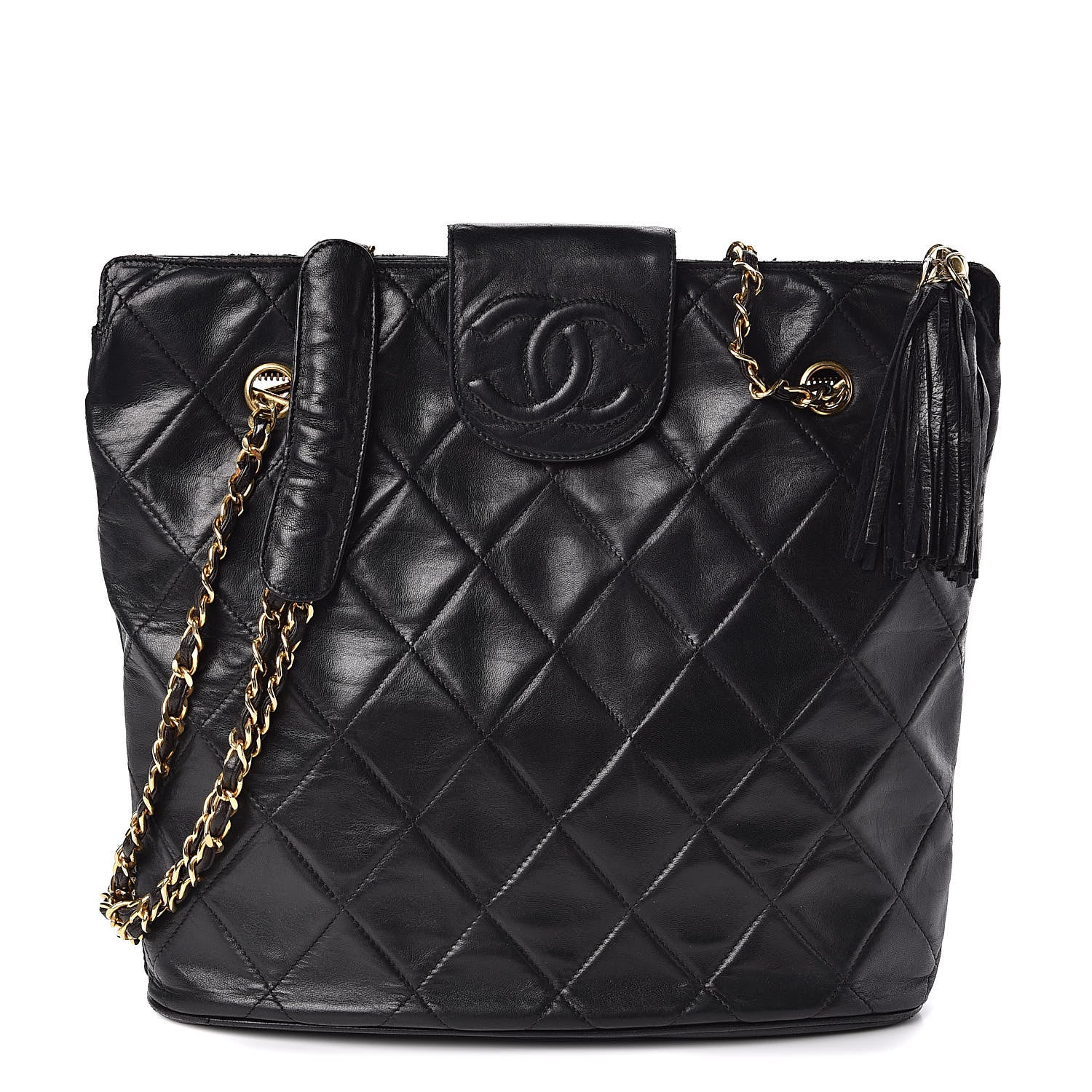 Chanel Lambskin Quilted Shoulder Bag Black 1 of 13