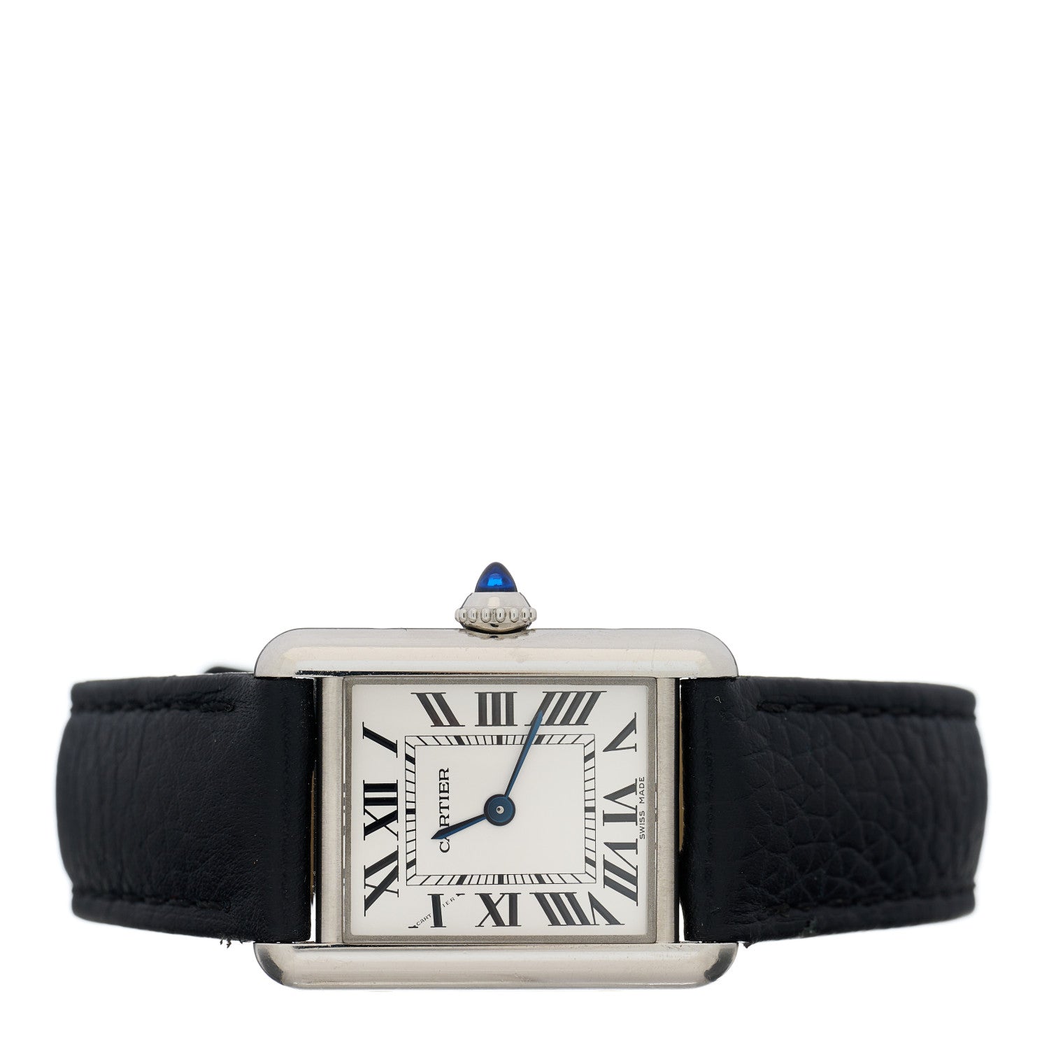 Cartier Stainless Steel Calfskin 22mm Must de Cartier Tank Quartz Watch 2 of 4