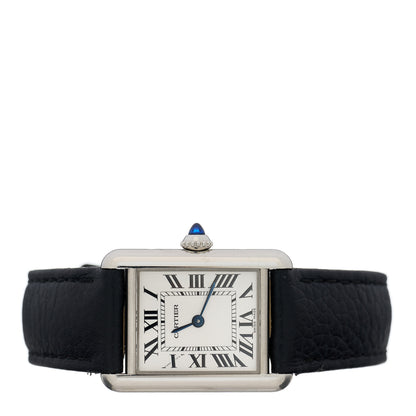 Cartier Stainless Steel Calfskin 22mm Must de Cartier Tank Quartz Watch 2 of 4