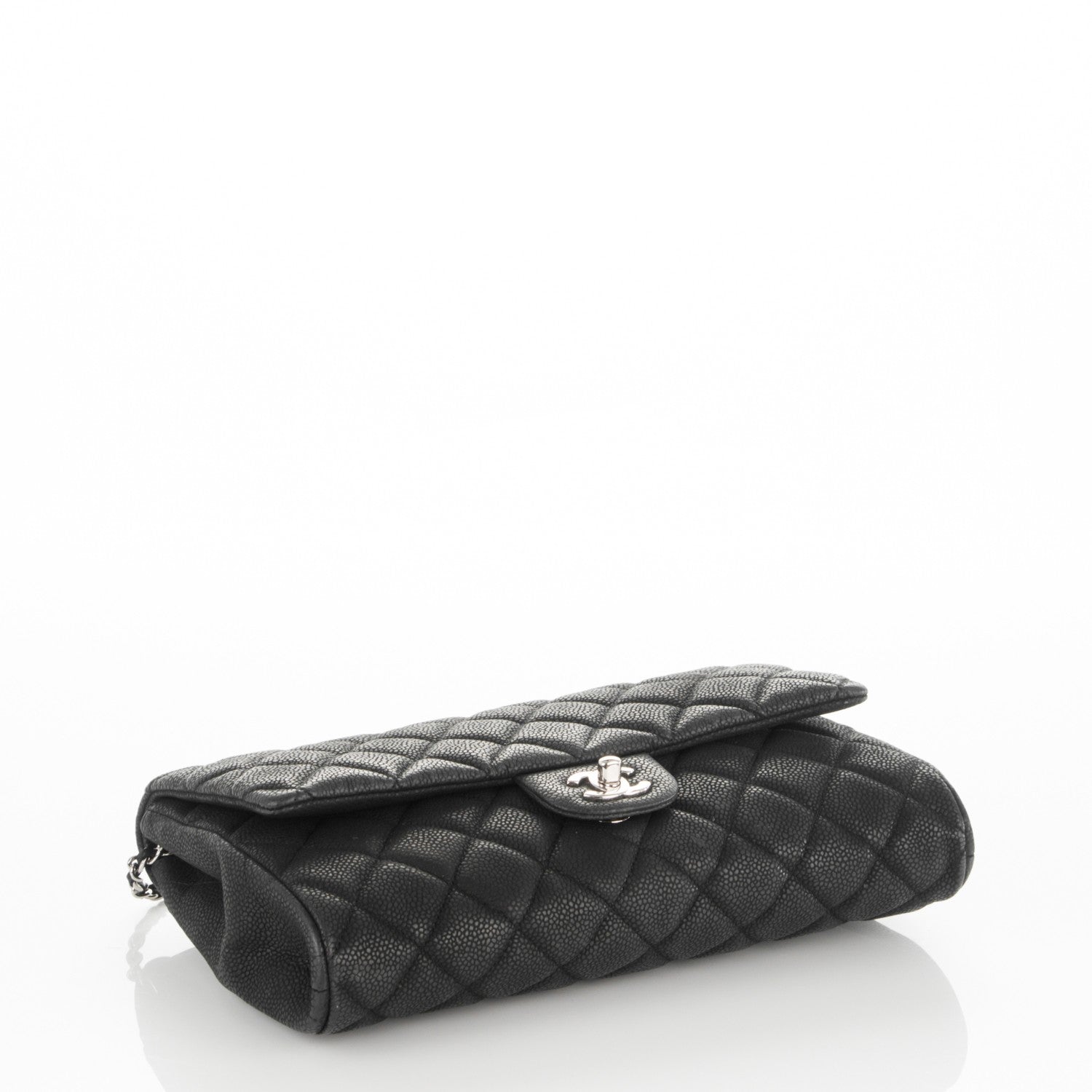 Chanel Iridescent Caviar Quilted Clutch With Chain Flap Black 4 of 7