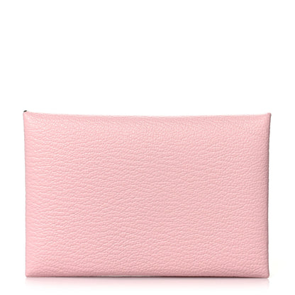 Hermes Chevre Mysore Calvi Card Case Rose Sakura 1 of 8