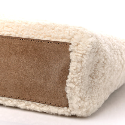 Telfar X UGG Suede Shearling Medium Shopping Bag Natural 8 of 9
