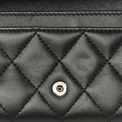 Chanel Lambskin Quilted Flap Card Holder Black 12 of 13