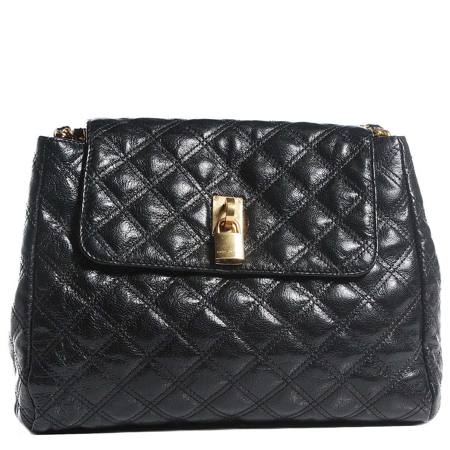 Lacquered Lambskin Baroque The XL Single Flap Black