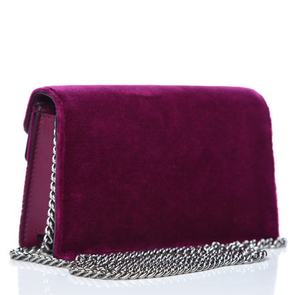Gucci Velvet Super Mini Dionysus Shoulder Bag Fuchsia Violet Cyclamen 3 of 9