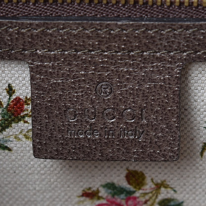 Gucci Calfskin Embroidered Medium Sylvie Top Handle Bag New Acero Multicolor 6 of 11