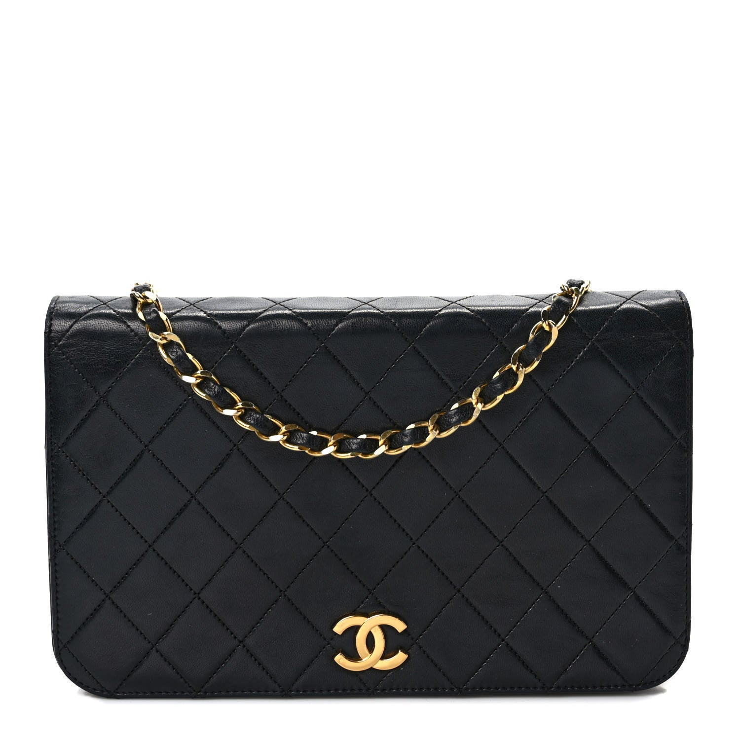 Chanel Lambskin Quilted Small Single Flap Black 1 of 11