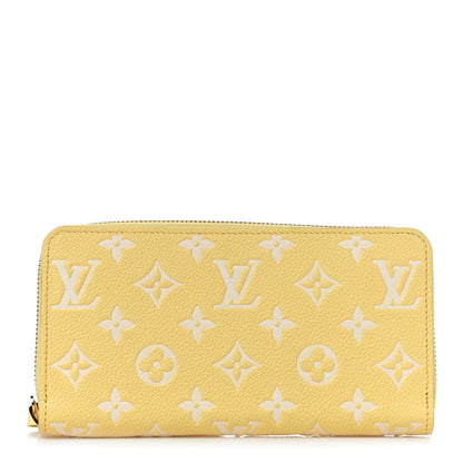 Louis Vuitton Empreinte Monogram Zippy Wallet Lemon Curd Yellow 1 of 10