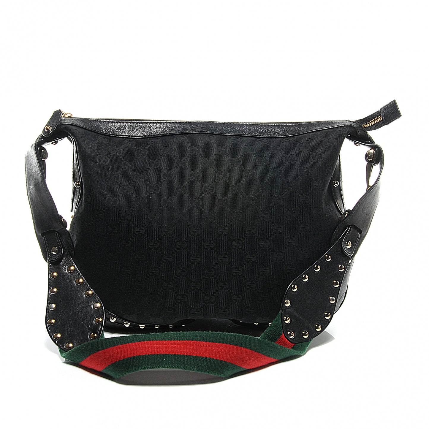 Monogram Studded Pelham Shoulder Bag Black
