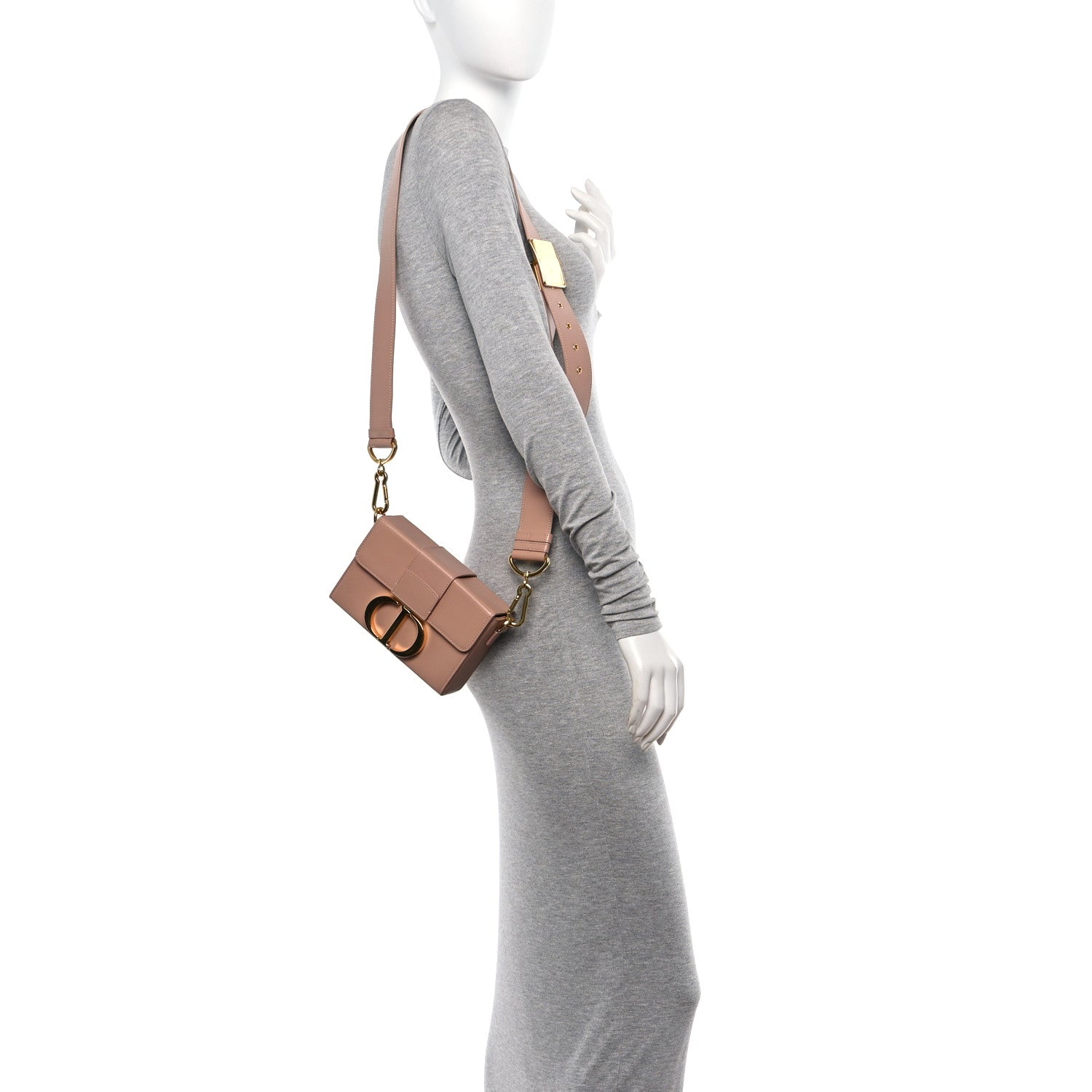 Christian Dior Smooth Calfskin Micro 30 Montaigne Flap Bag Pale Pink 2 of 10