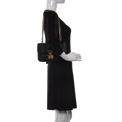 Christian Dior Lambskin Cannage Large Dioraddict Flap Bag Black 2 of 9
