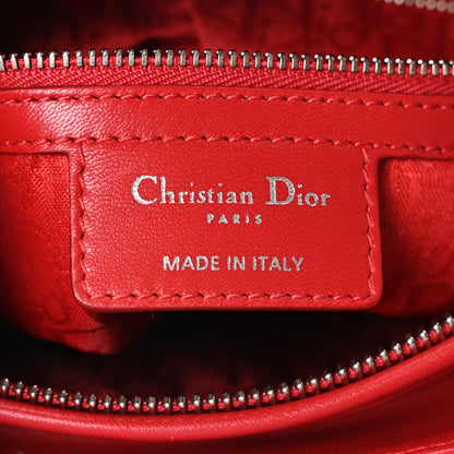 Christian Dior Lambskin Cannage Large Lady Dior Red Red 6 of 10