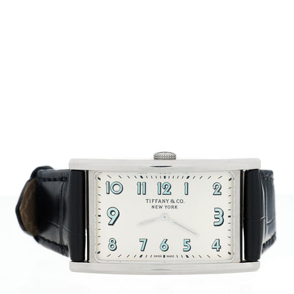 Tiffany Stainless Steel Alligator 25mm East West Quartz Watch 2 of 4