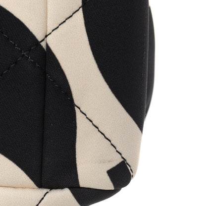 Chanel Fabric Printed Large Chanel 19 Flap Black Ecru 10 of 10