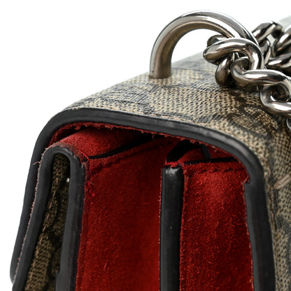 Gucci GG Supreme Monogram Small Dionysus Shoulder Bag Red 11 of 12