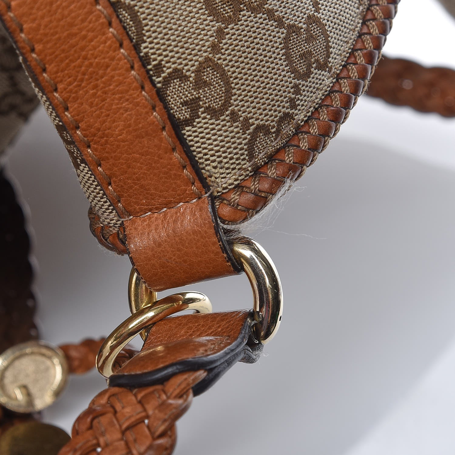 Gucci Monogram Medium Marrakech Hobo Camel 9 of 21