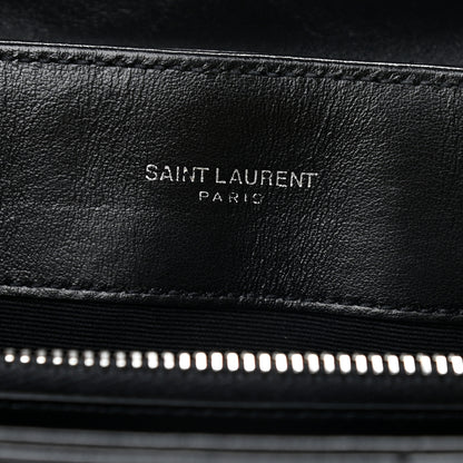 Saint Laurent Calfskin Y Quilted Monogram Small Loulou Chain Satchel Black 6 of 10