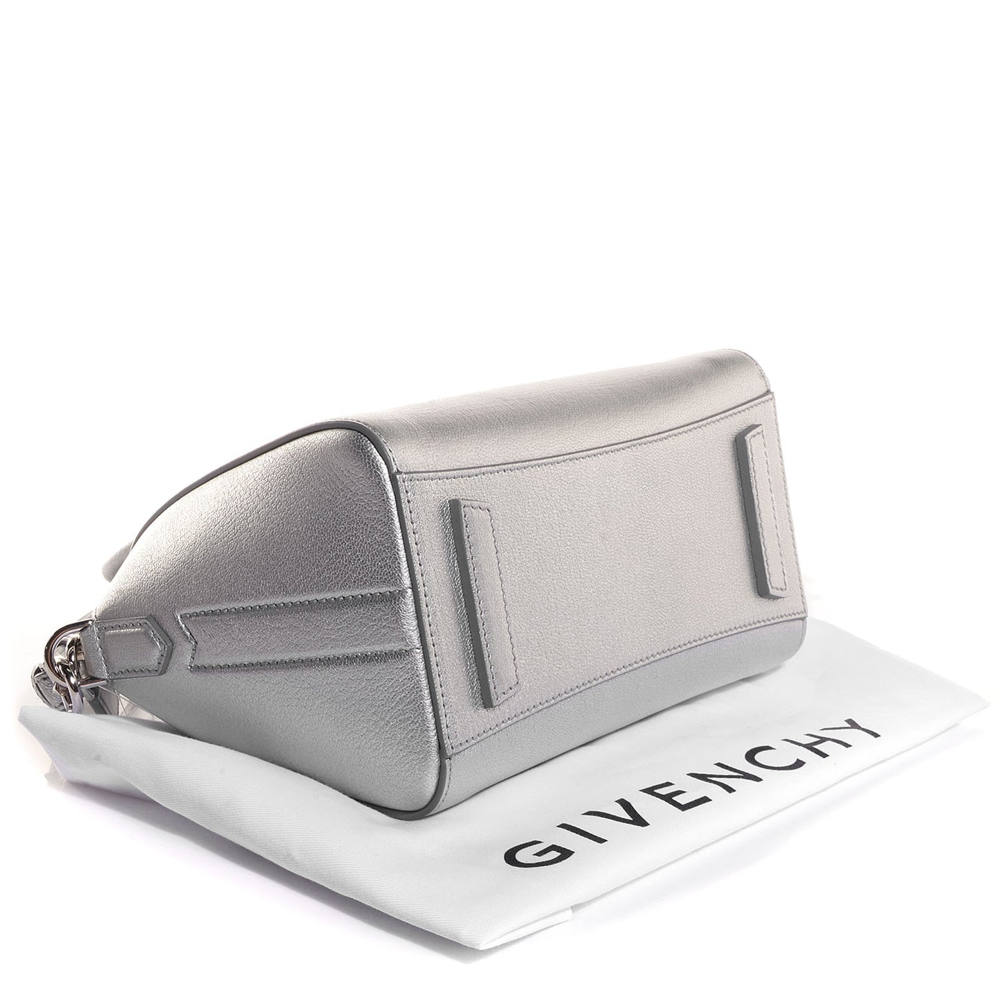 Sugar Goatskin Mini Antigona Silver