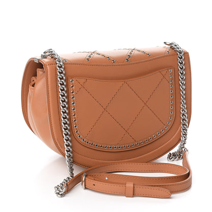 Chanel Calfskin Coco Eyelets Small Flap Bag Camel 3 of 10