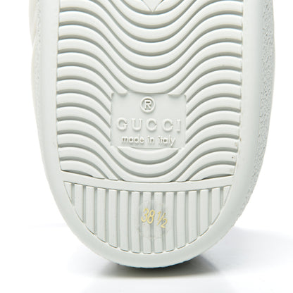 Gucci Calfskin Stripe Womens New Ace Sneakers 38.5 New Mystic White Ecru Red Flame 11 of 12