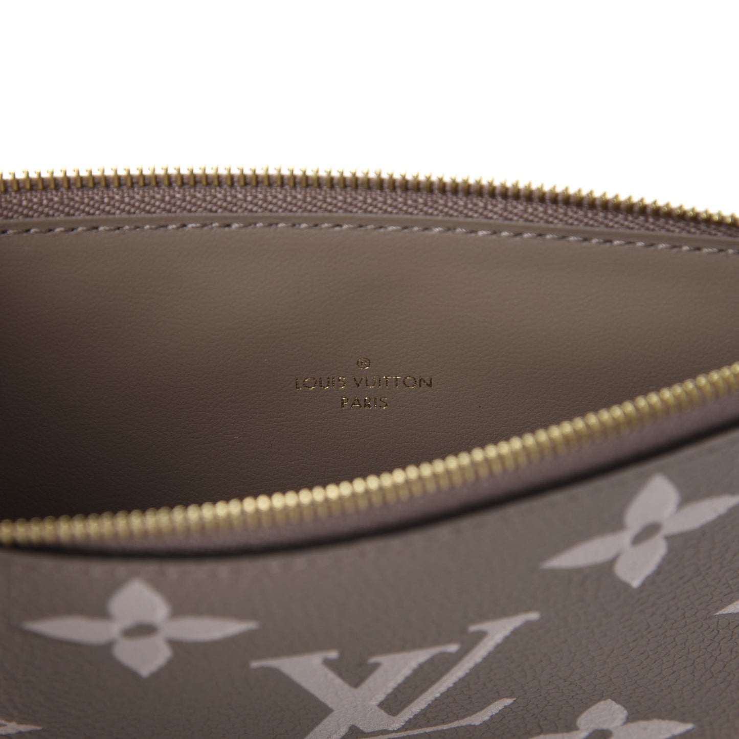 Empreinte Monogram Giant Pochette Felicie Zippered Insert Tourterelle Creme