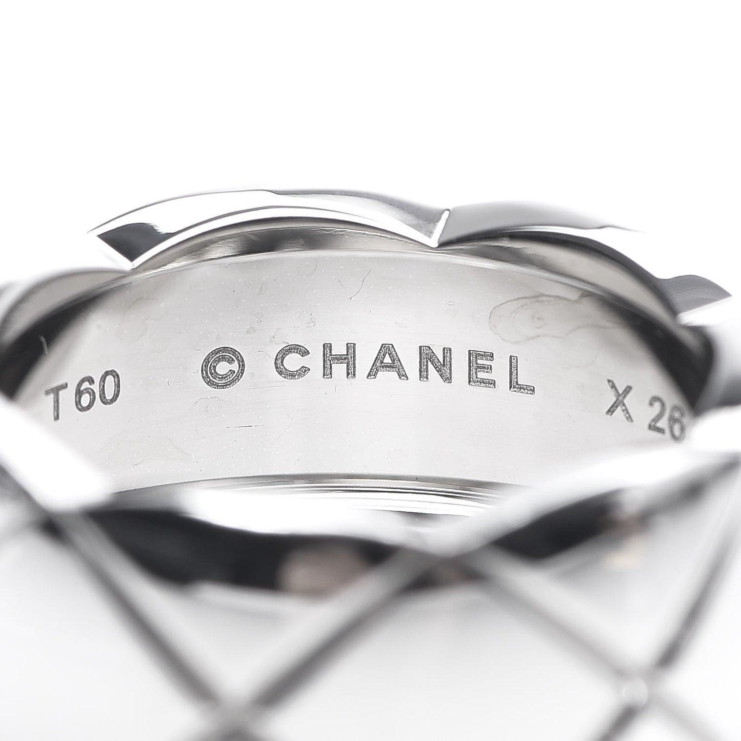 18K White Gold Medium Coco Crush Ring 60 9