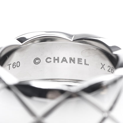 Chanel 18K White Gold Medium Coco Crush Ring 60 9 3 of 5