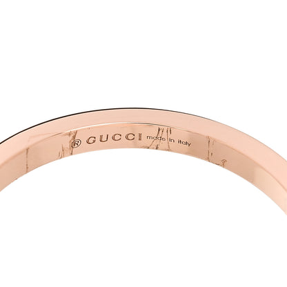 Gucci 18K Rose Gold Diamond GG Running Ring 55 7.25 4 of 5