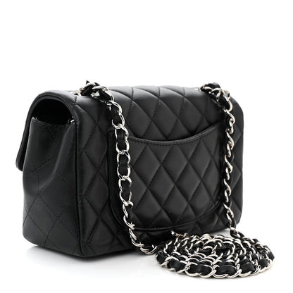 Chanel Lambskin Quilted Mini Rectangular Flap Black 3 of 10