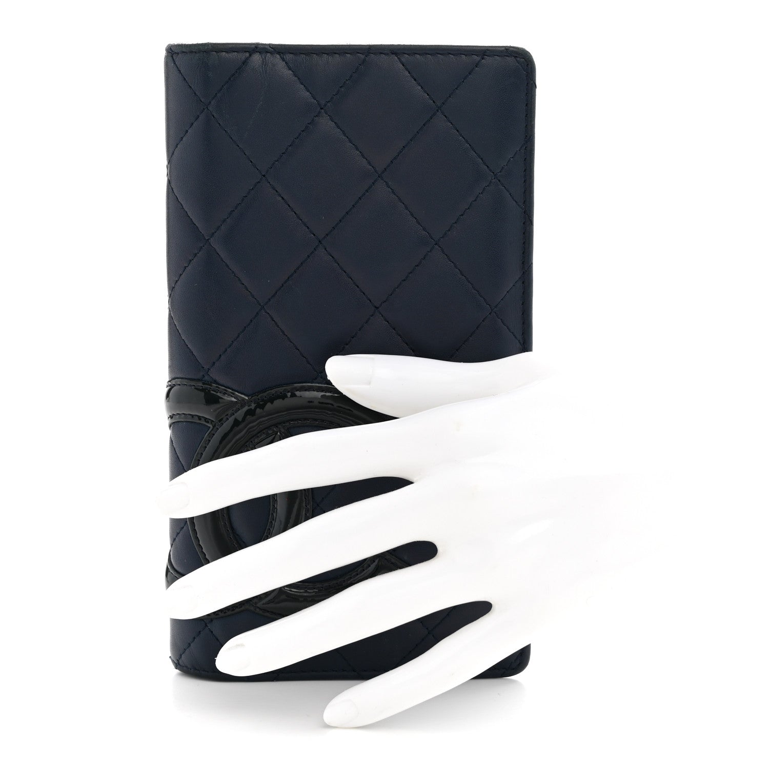 Chanel Calfskin Quilted Cambon Yen Wallet Blue 2 of 10