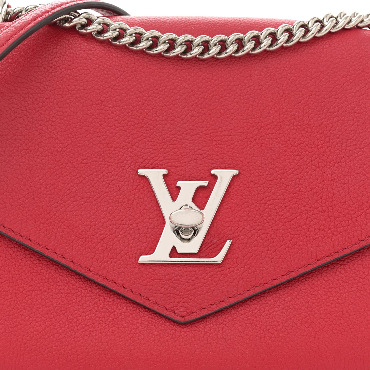 Soft Calfskin Mylockme Chain Bag BB Rubis