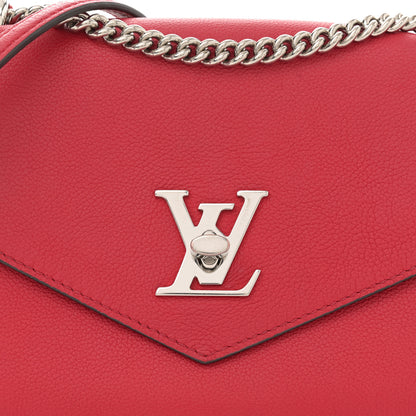 Louis Vuitton Soft Calfskin Mylockme Chain Bag BB Rubis 8 of 12