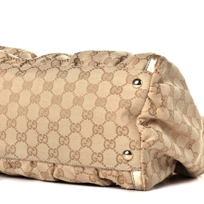 Gucci Monogram Large D Gold Hobo Metallic Gold 9 of 10
