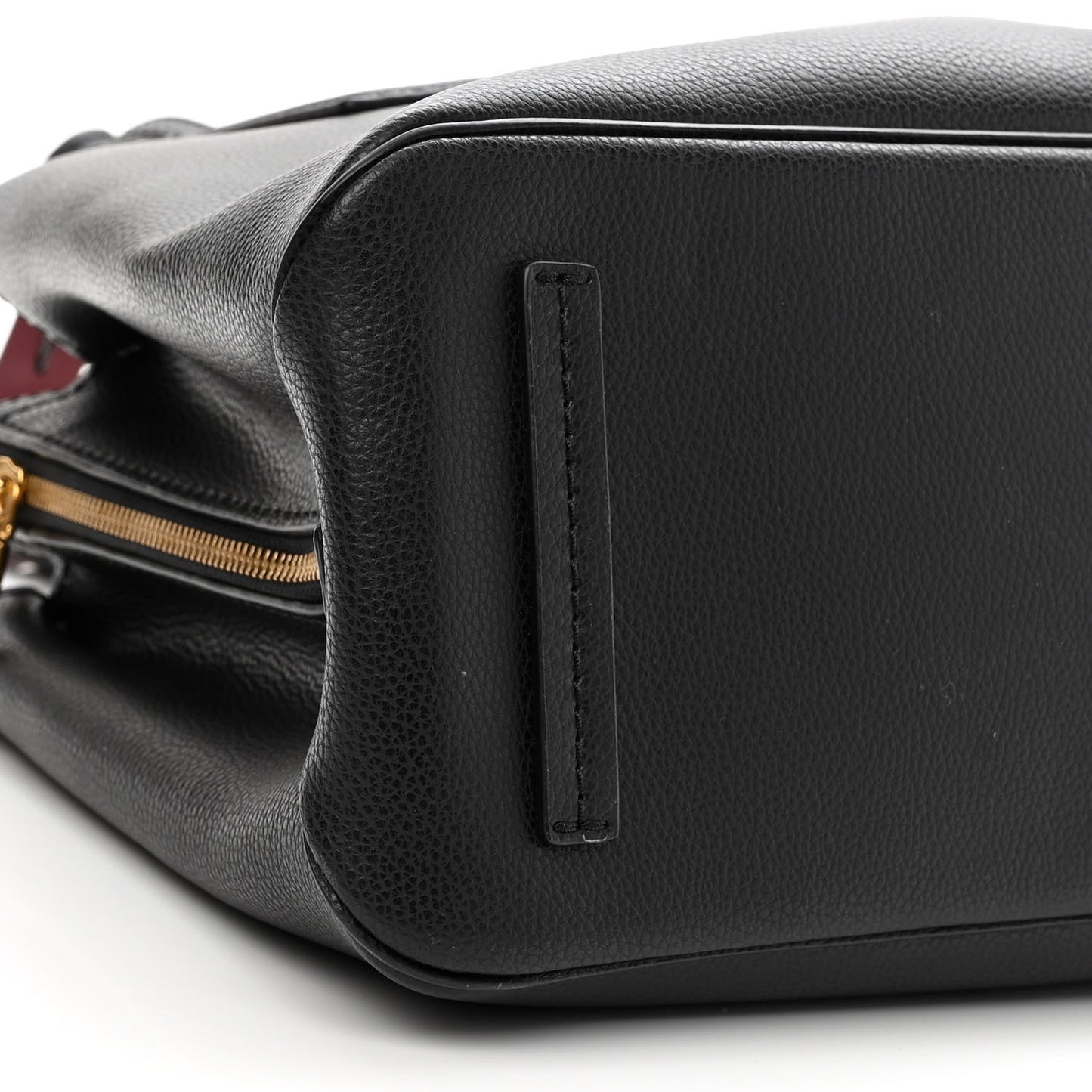Pebbled Calfskin Editor Shopping Tote Black