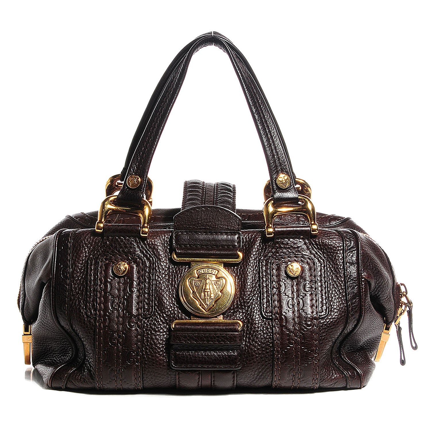 Gucci Guccissima Aviatrix Medium Boston Chocolate 1 of 7