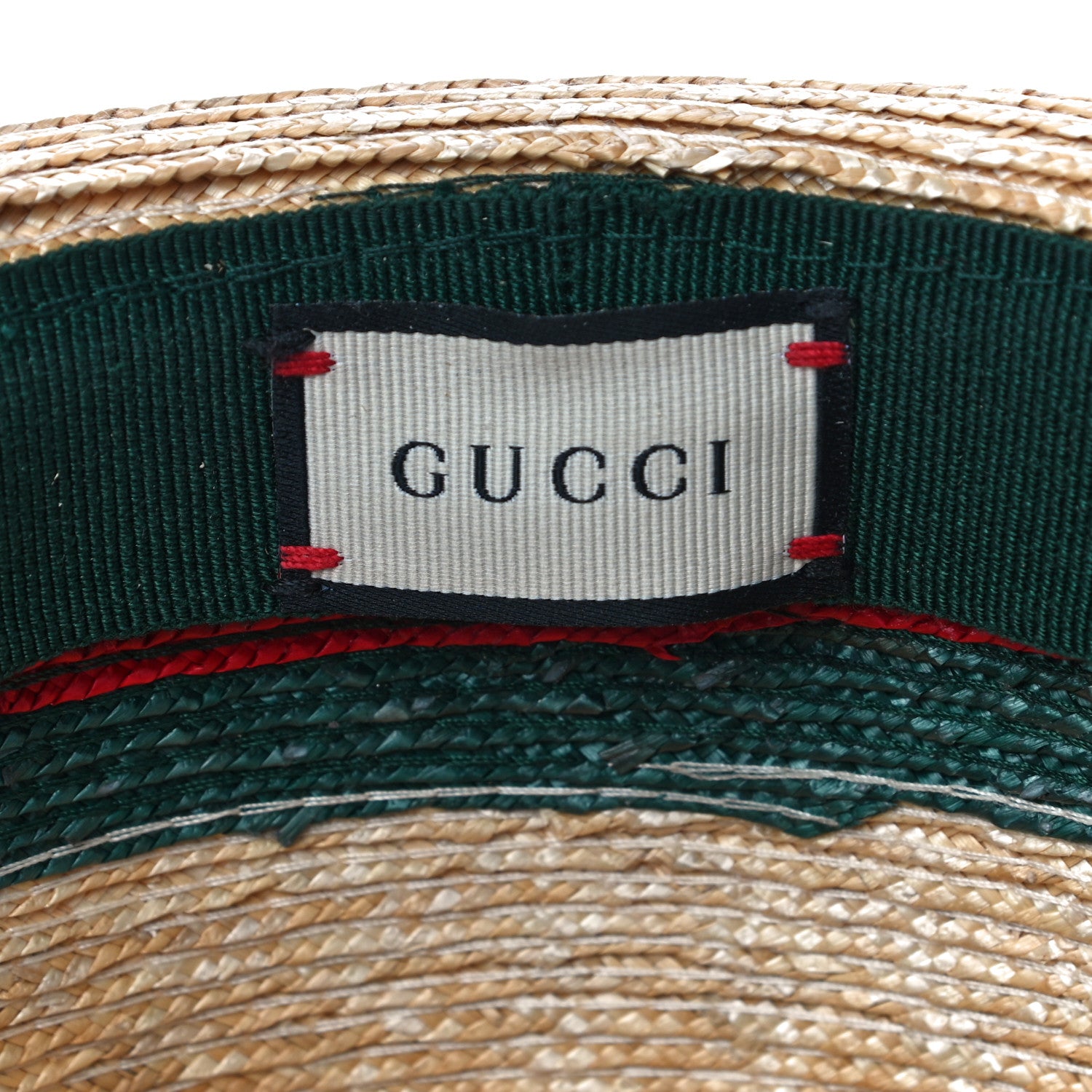Gucci Abaca Straw Web Fedora Hat M 8 of 9