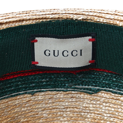 Gucci Abaca Straw Web Fedora Hat M 8 of 9
