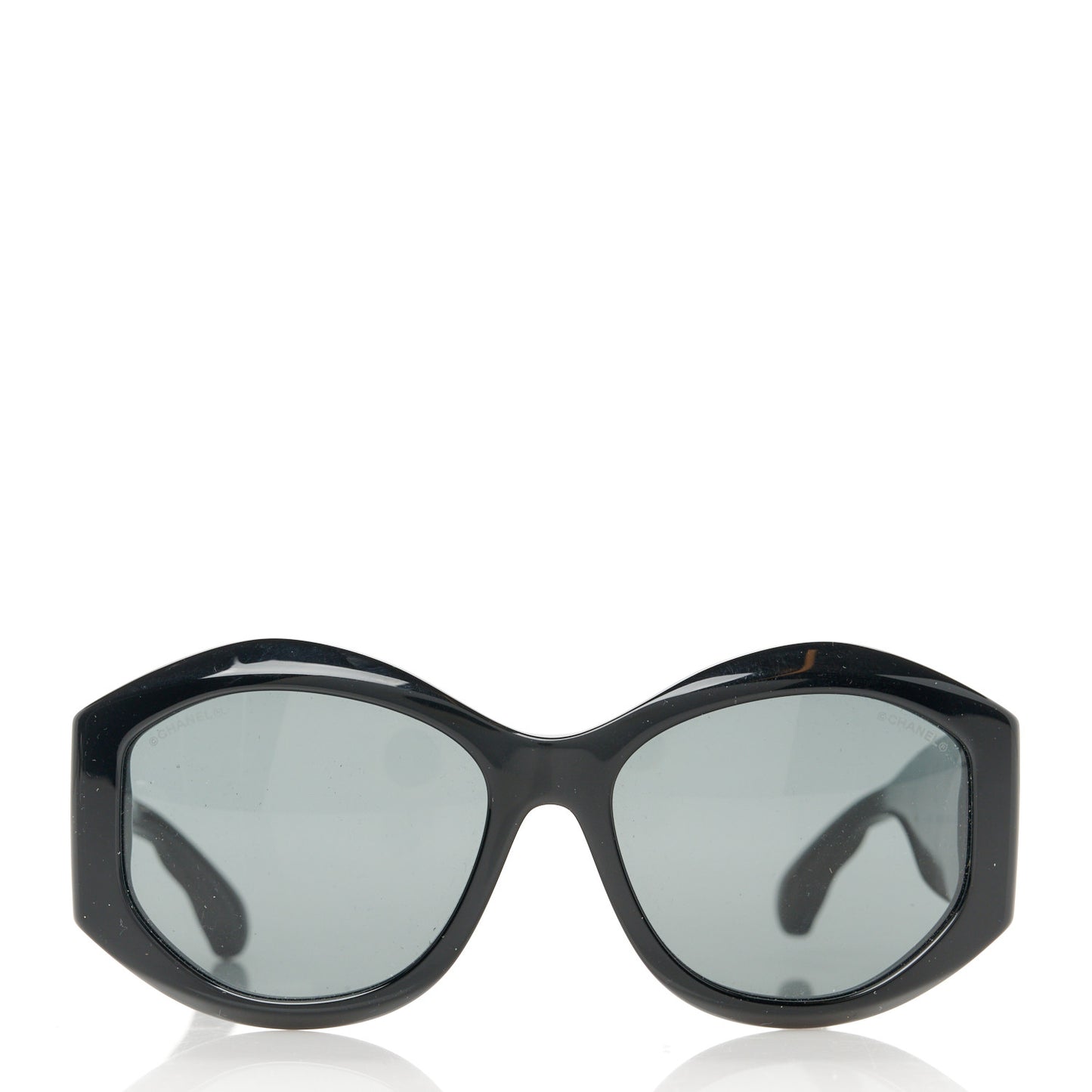 Acetate Quilted CC Sunglasses 5486-A Black